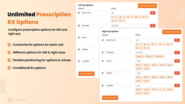 Select the number of lenses 