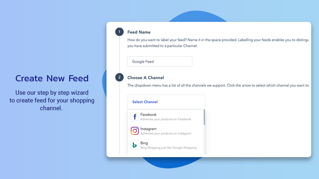 Create a new product feed