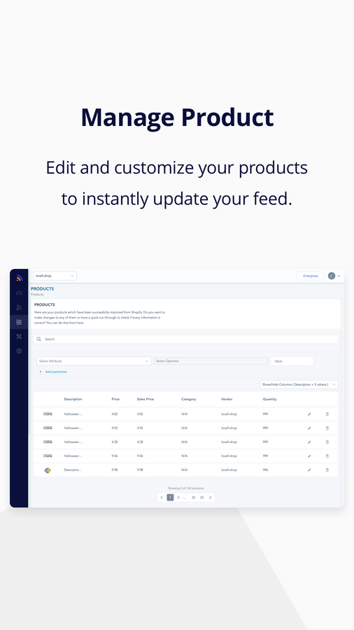 Manage Products