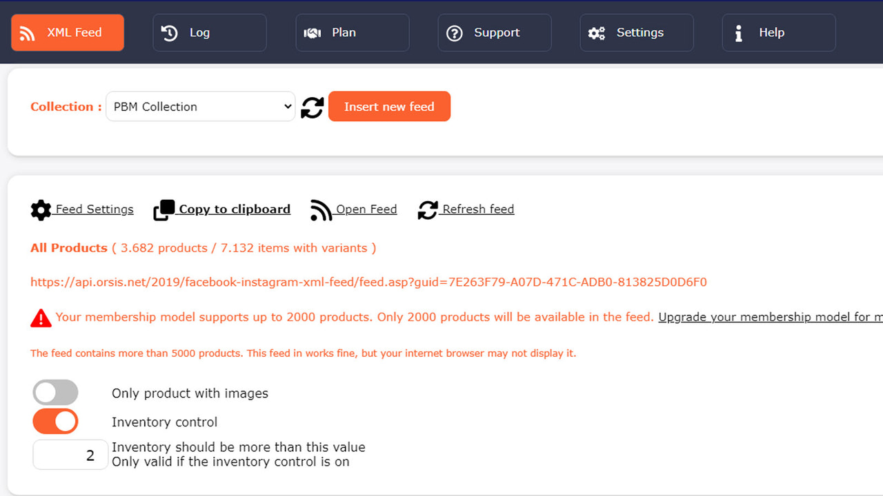 สร้างการ XML แหล่งป้อนโดยแคทตาล็อก