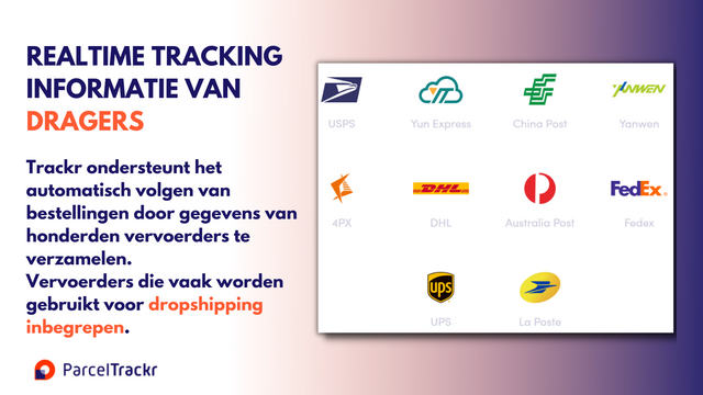  Pakket volgen | Trackinginformatie van 900 vervoerders