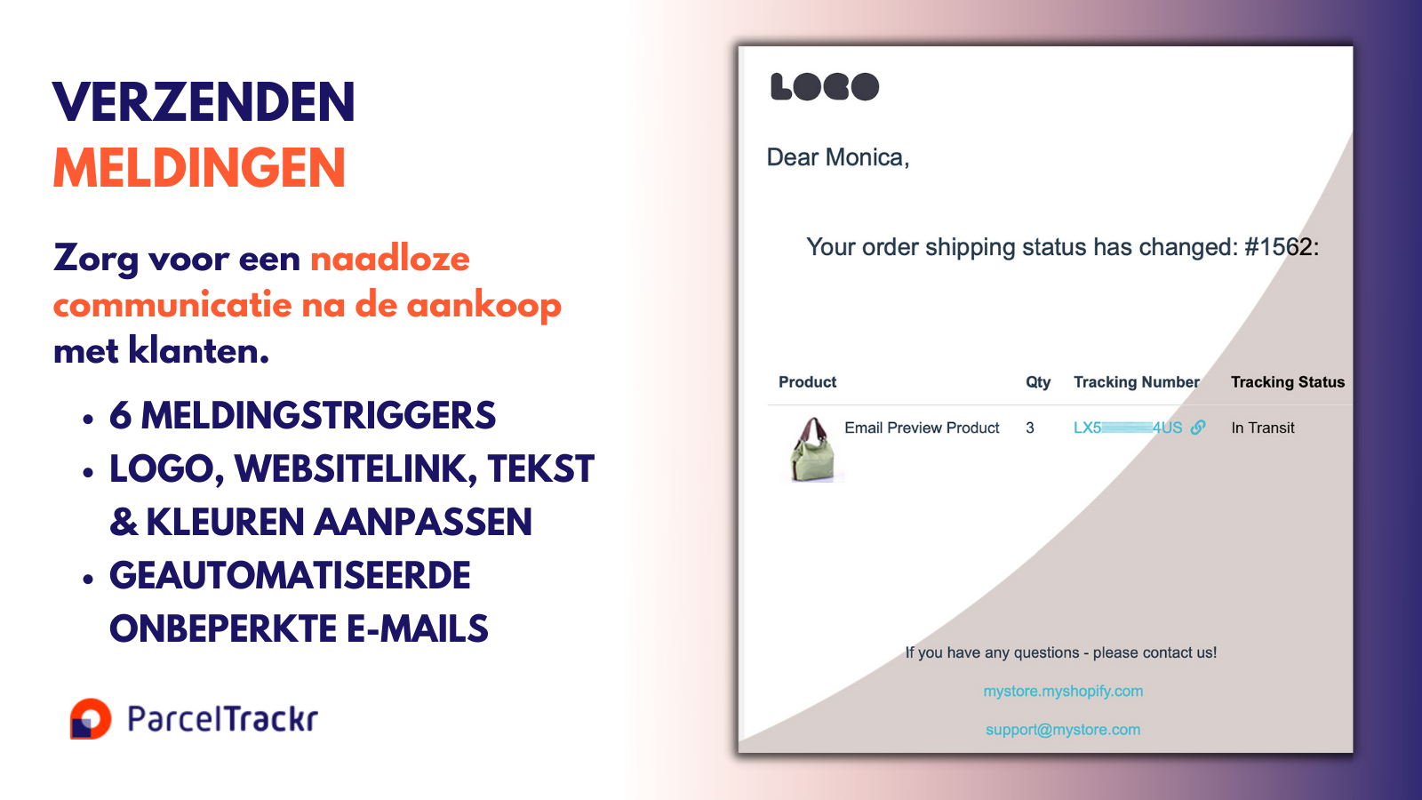  Pakkettracker | Verzendmeldingen | Shopify Order Tracking app