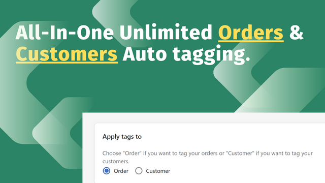 order & customer auto tagger pre-built workflow