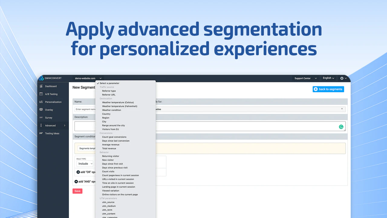 Apply advanced segmentation for personalized experiences