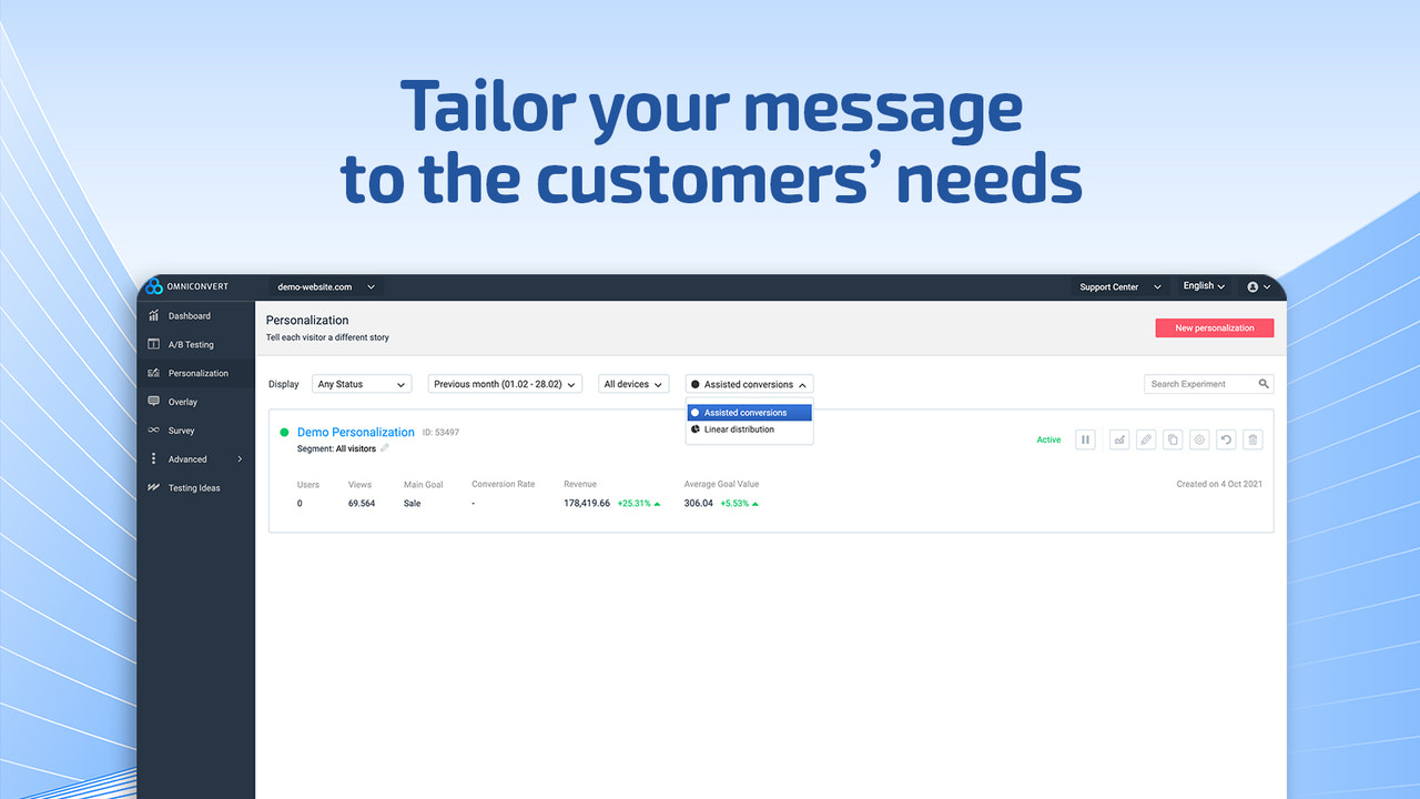 Tailor your messages to the customers' needs
