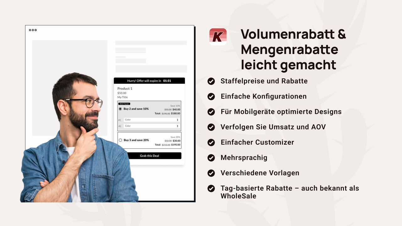 Volumenrabatt und Mengenstaffelung