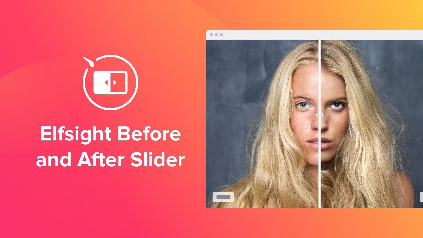 Before and After Slider voor een Shopify website door Elfsight