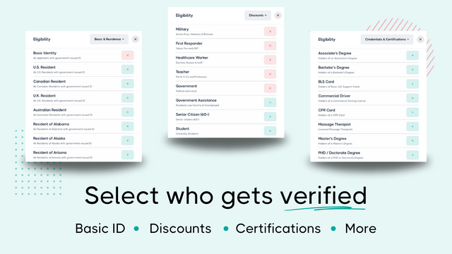 Select who can get verified