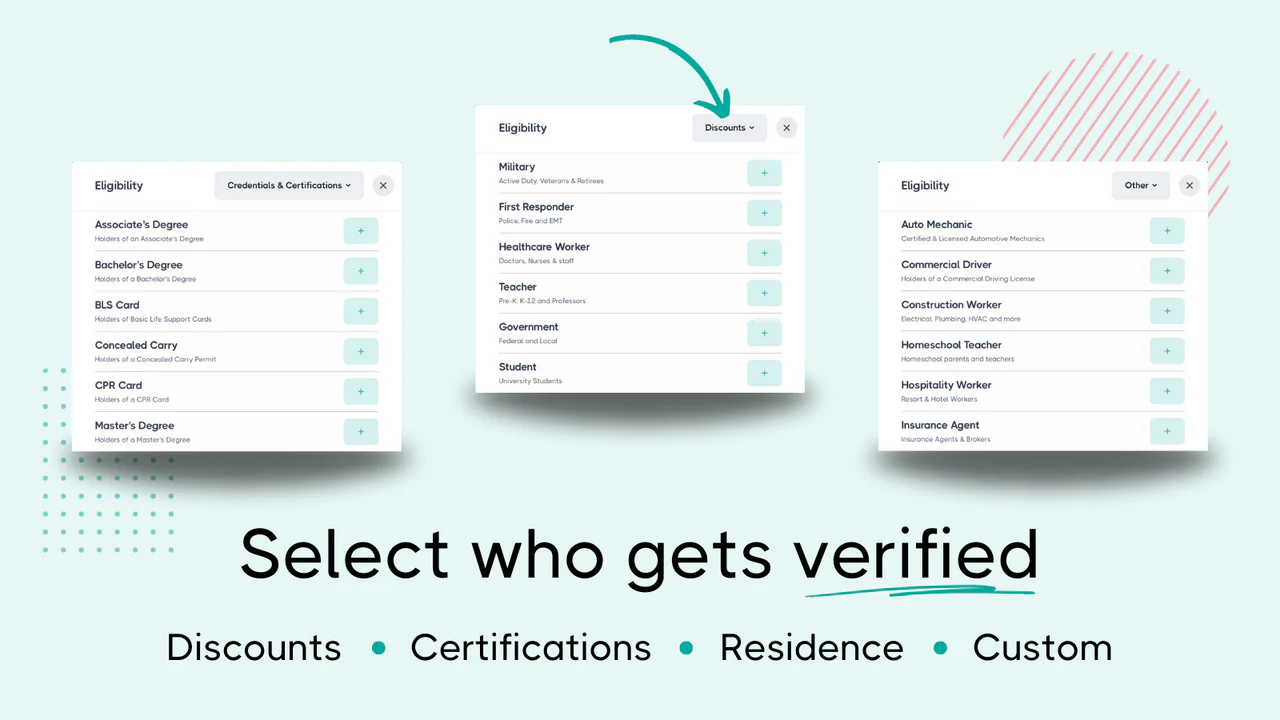 Select who gets verified