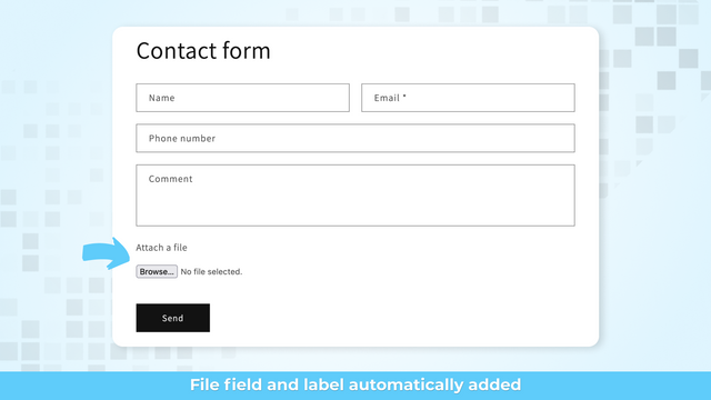 The My File field field and label is automatically added