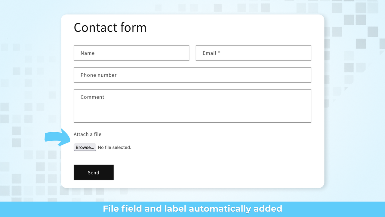 The My File field field and label is automatically added