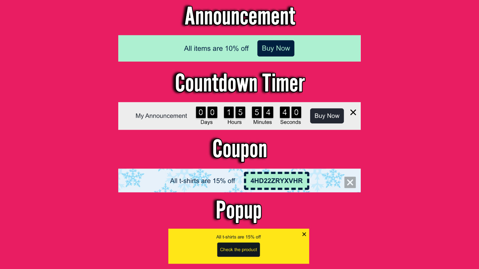 Profy Banner & Countdown Timer Screenshot