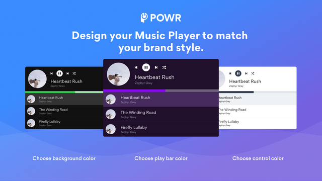 design your music player to match your brand style