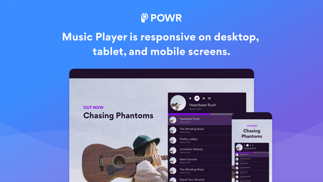 Le lecteur de musique est responsive sur tous les appareils connectés