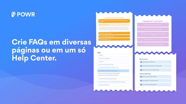 Crie FAQs em diversas páginas ou em um Help Center