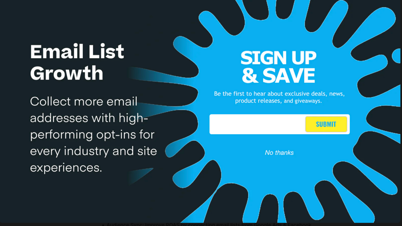 Justuno ‑ Email & SMS Pop ups Screenshot