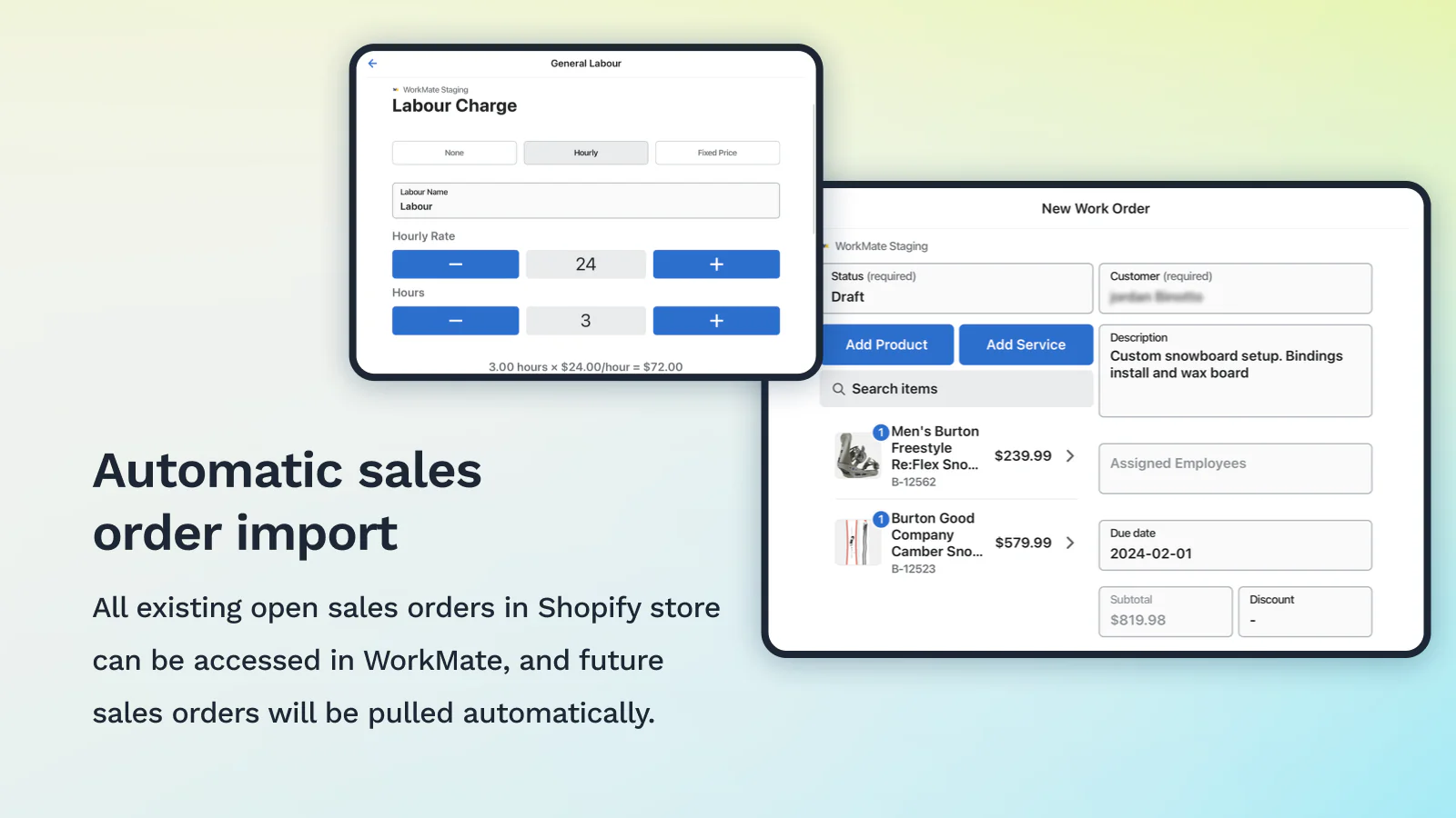 Streamlined order management