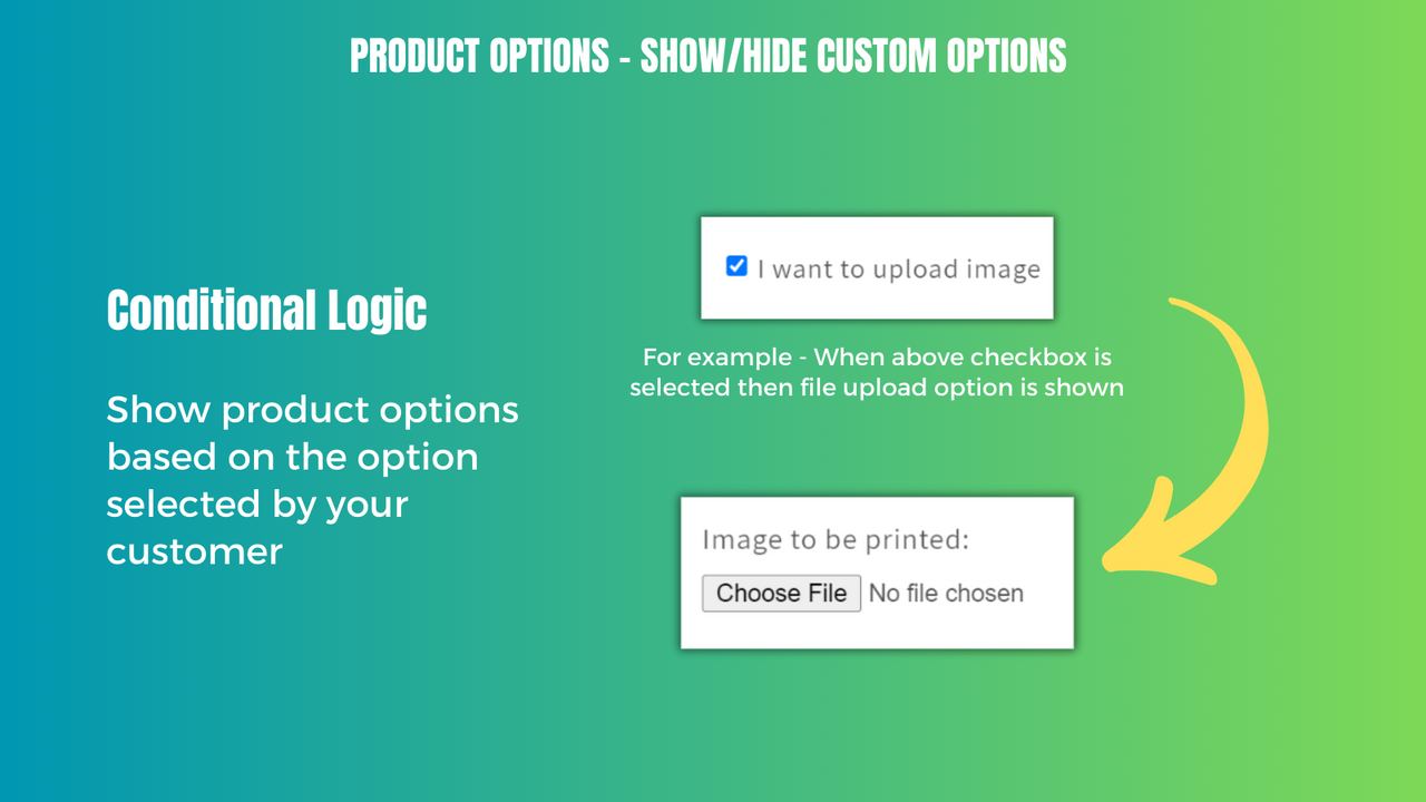 Conditionele logica voor productopties in Shopify