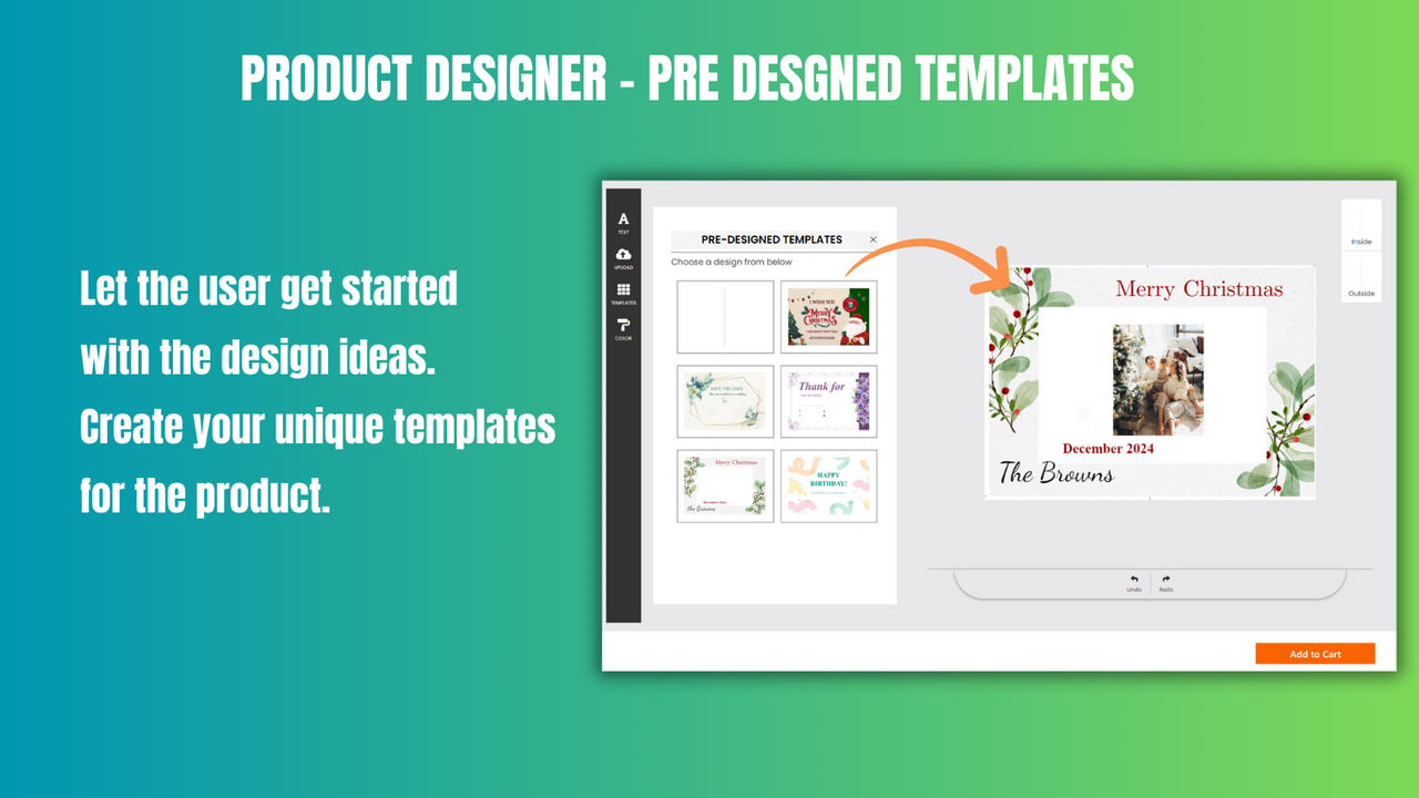 Produkt designer for Shopify med forud-designede skabeloner