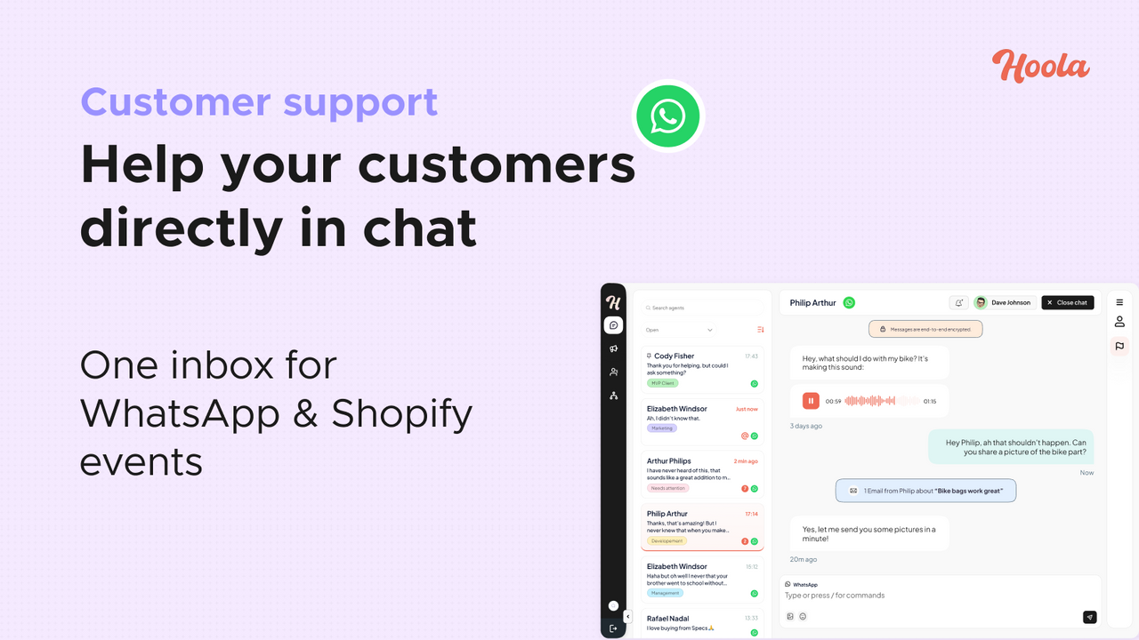 Help your customers directly in chat