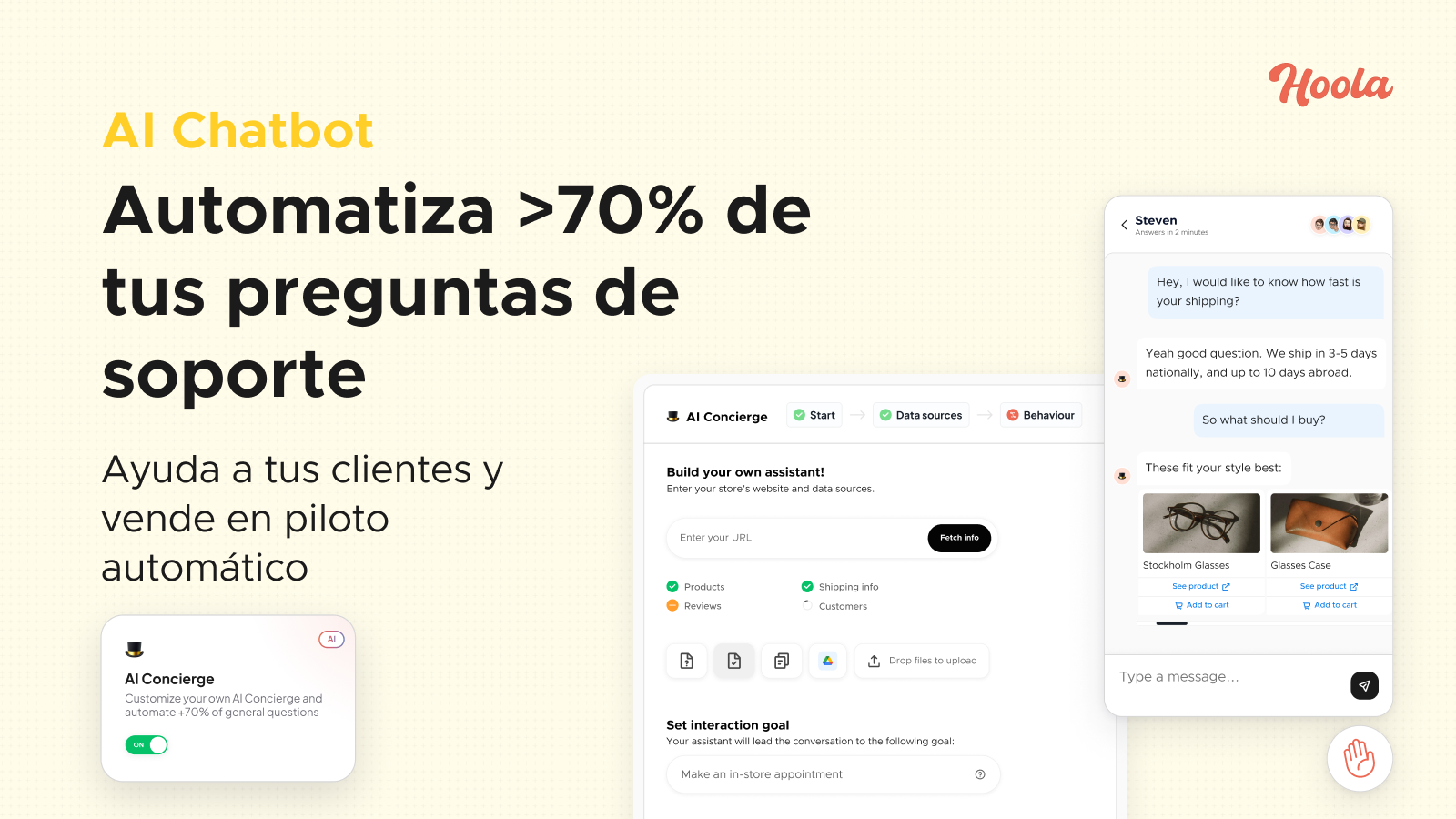 Automatiza >70% de tus preguntas de soporte