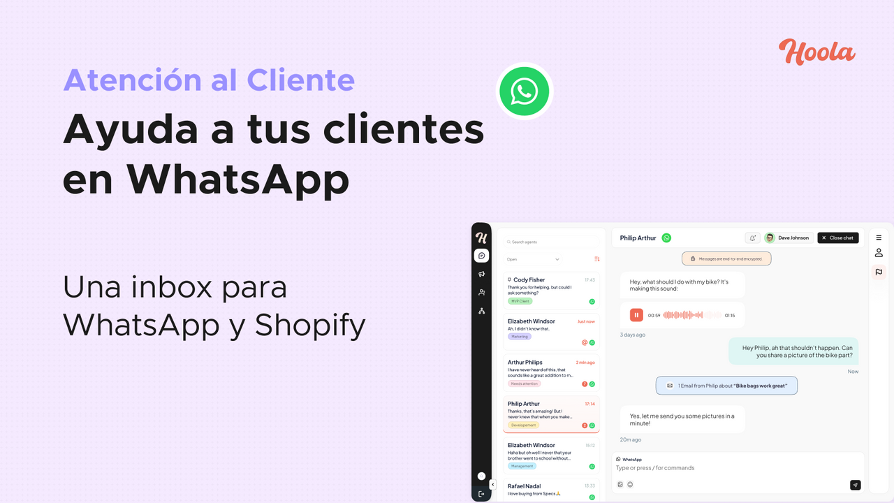 Ayuda a tus clientes en WhatsApp