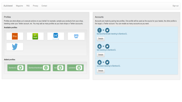 Account overview