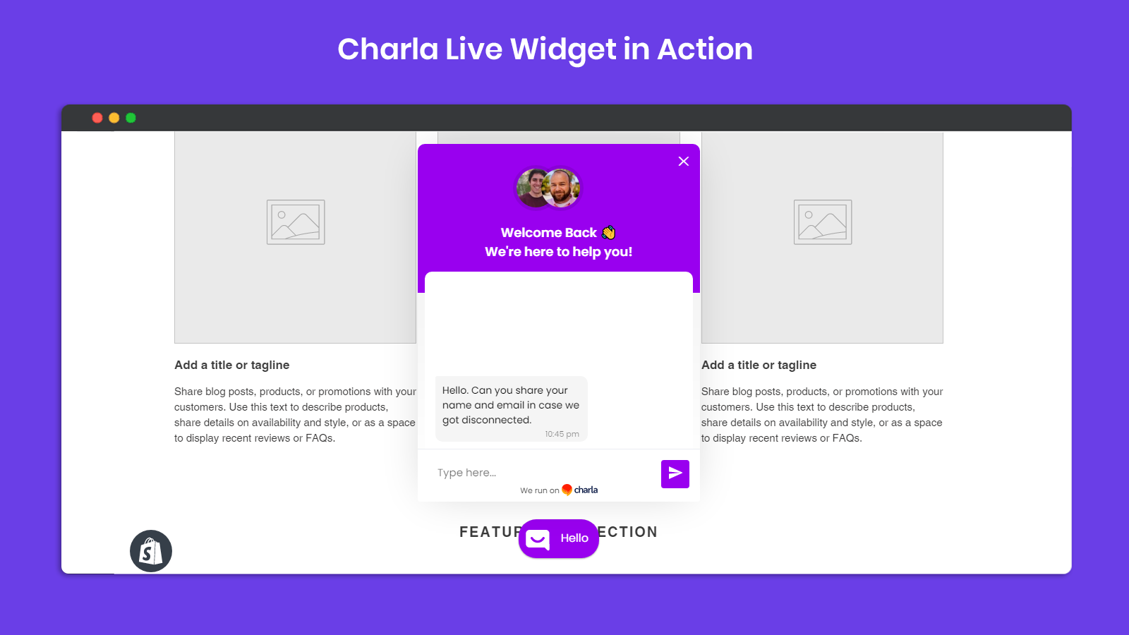 Live-Chat-Widget in Aktion