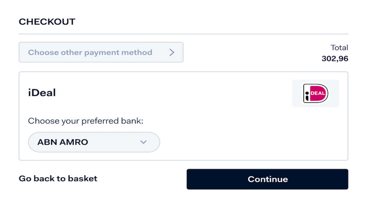 Usando iDEAL como método de pagamento