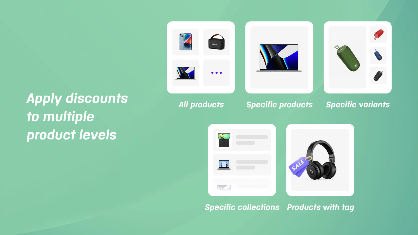  Multiple product levels to apply discount 