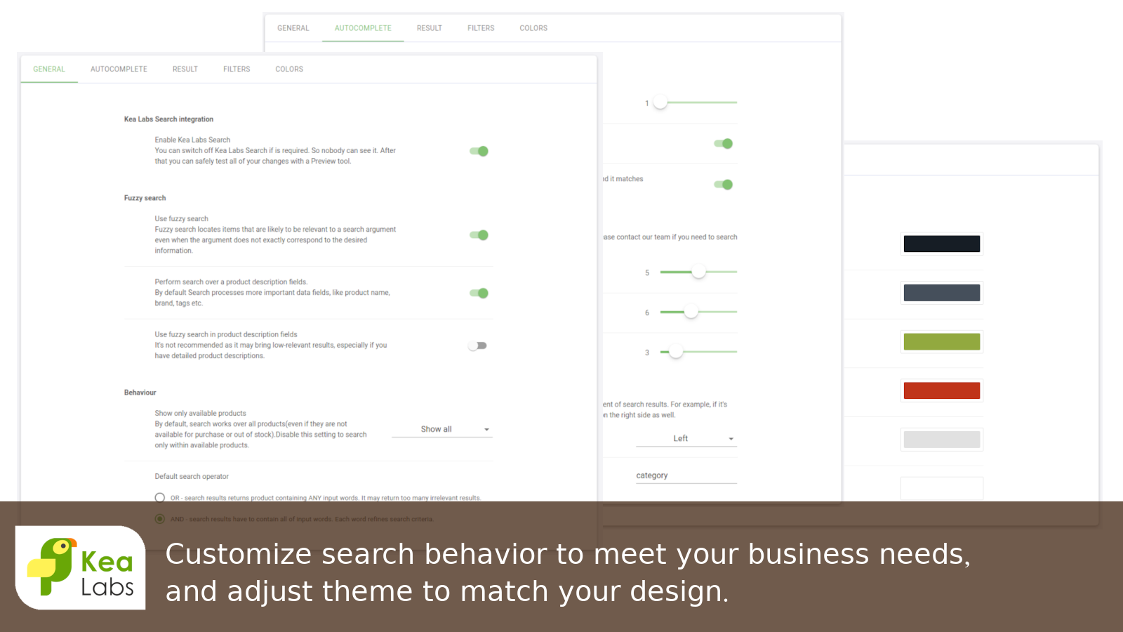 Customizable user interface to suit your store design