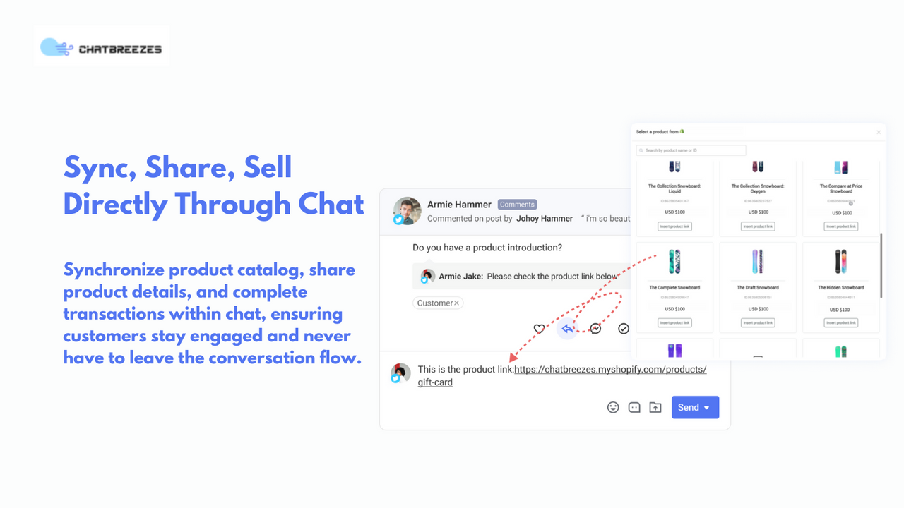 Sync, Share, Sell Directly Through Chat