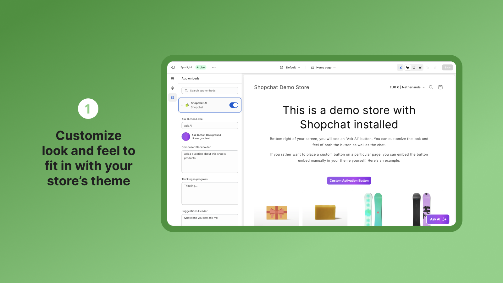 Shopchat: AI Search Assistant Screenshot