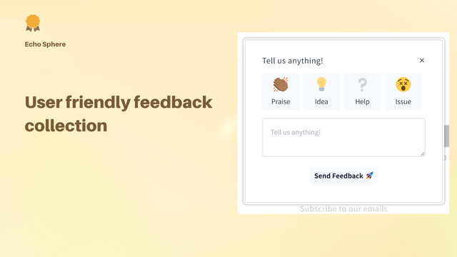 Mostra o widget de coleta de feedback