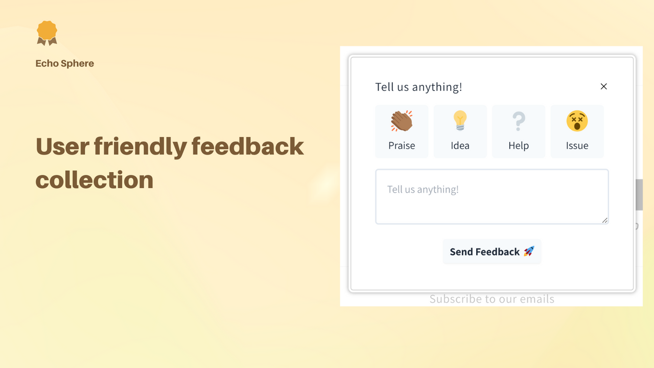 Toont feedback verzamelwidget