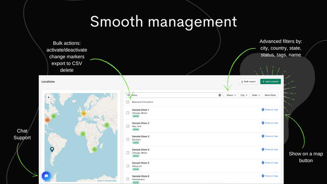 Premium Store Locator - management