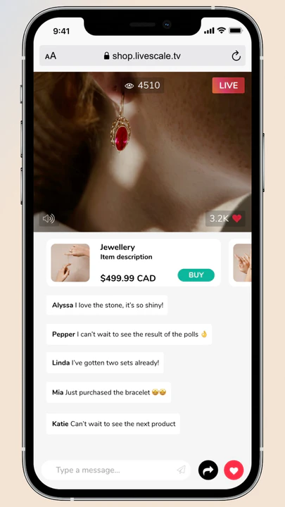 Live Shopping Mobile Experience - Chatt