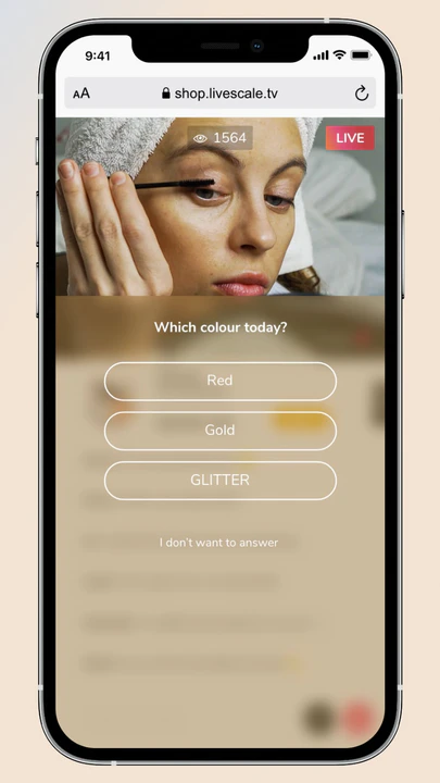 Live Shopping Mobile Experience - Polls