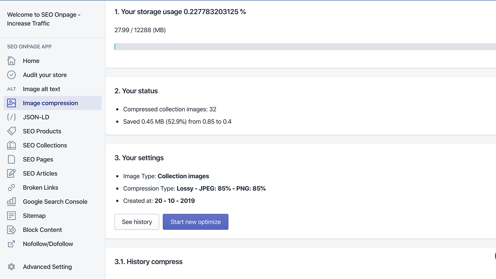 Fastify: SEO Onpage Screenshot