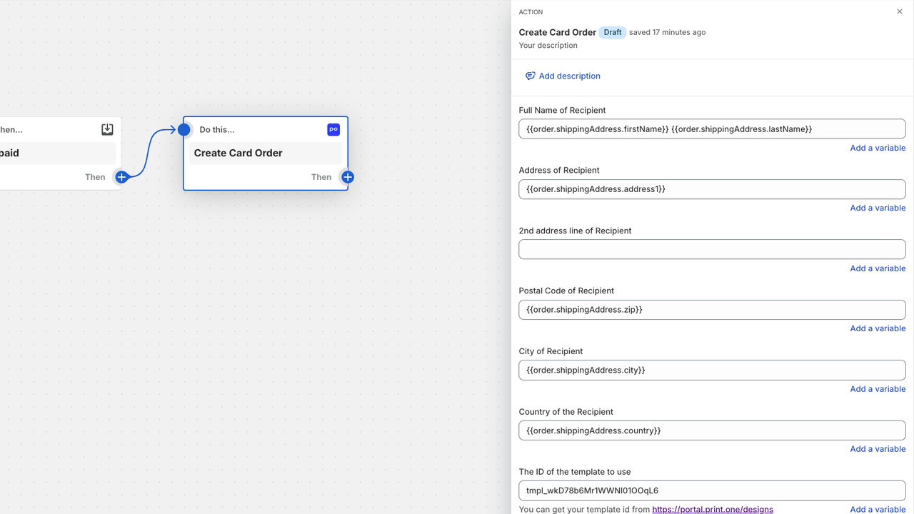 Configure the personalisation information from the Flow