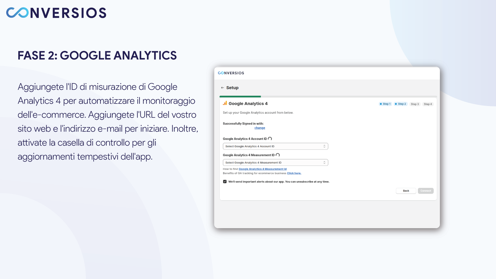 Google Analytics 4 - Configurações do aplicativo (evento do clie