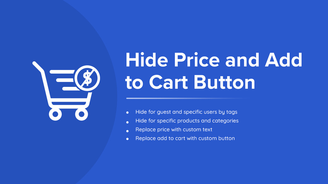 Skjul pris og tilføj til indkøbskurv app
