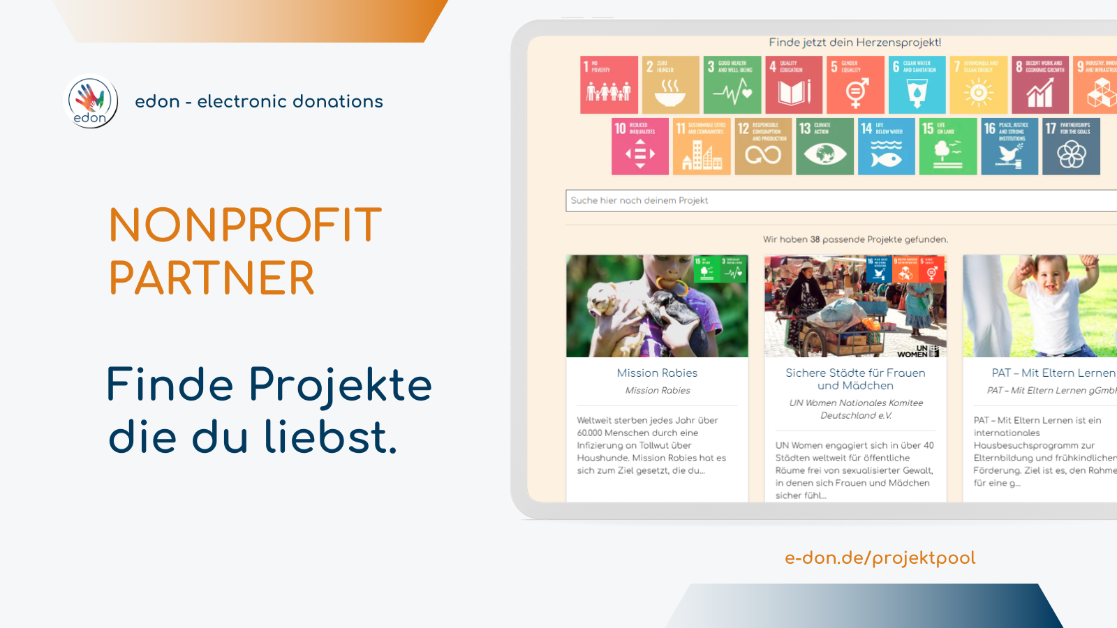 Nonprofit Partner - Finde Projekte, die du liebst!