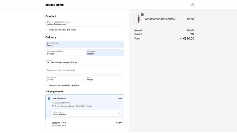 Octipas OMS Connector Screenshot