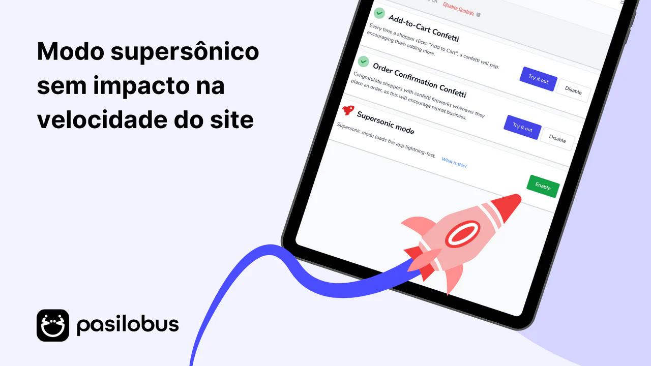 Modo supersônico sem impacto na velocidade do site