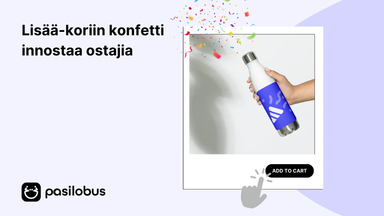 Lisää-koriin konfetti innostaa ostajia