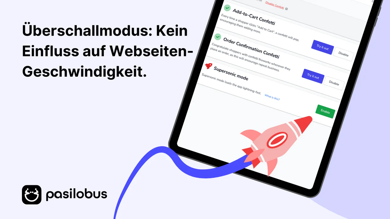 Überschallmodus: Kein Einfluss auf Webseiten-Geschwindigkeit.