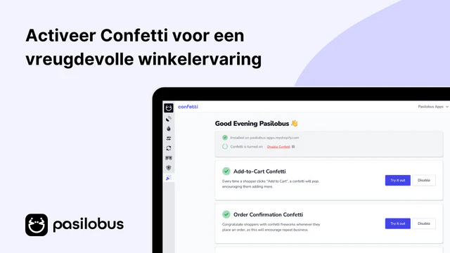 Activeer Confetti voor een vreugdevolle winkelervaring