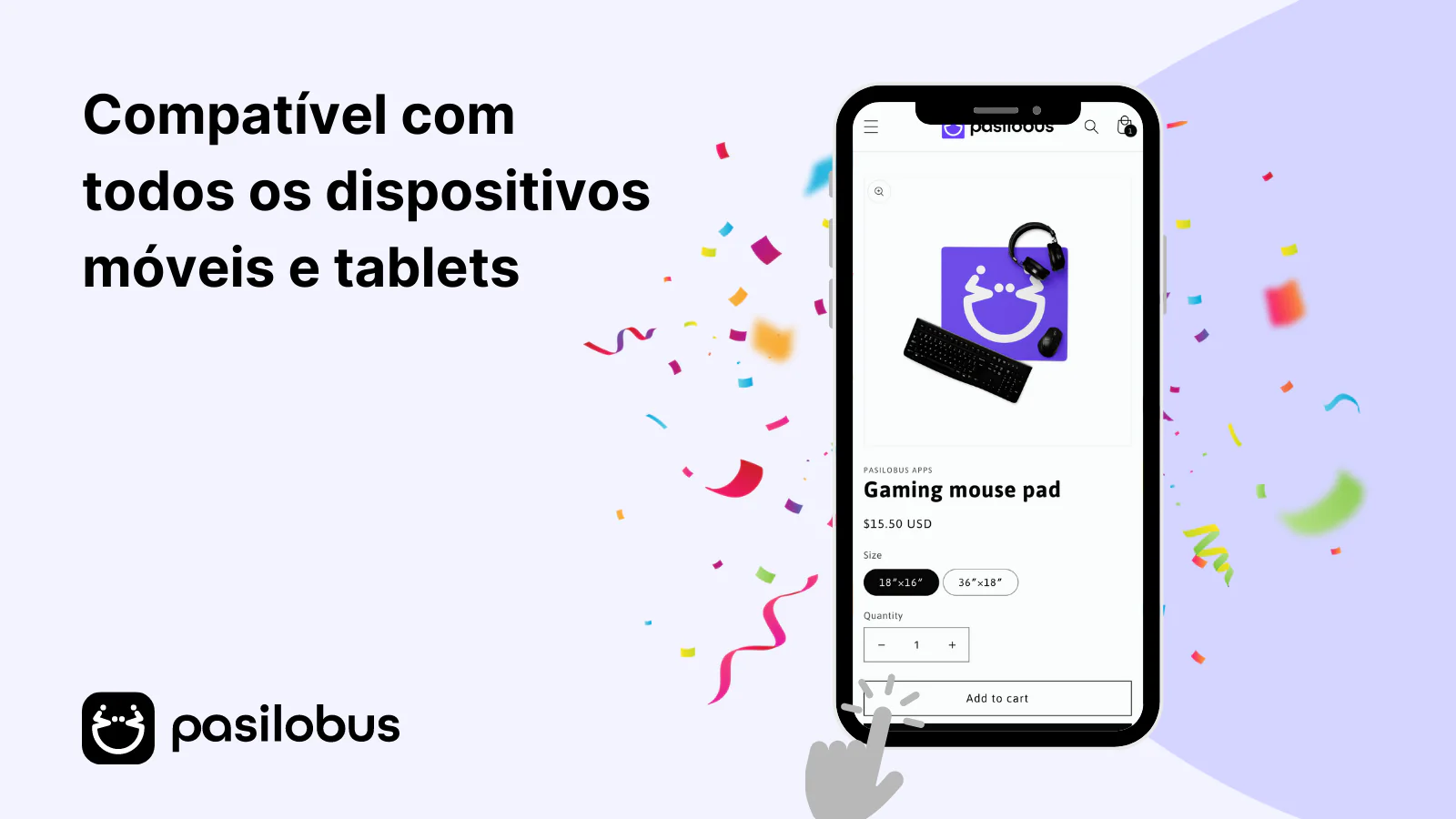 Compatível com todos os dispositivos móveis e tablets