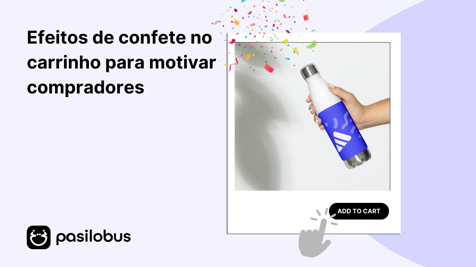 Efeitos de confete no carrinho para motivar compradores